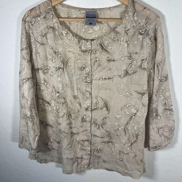 Columbia lightweight blouse size L large Travel batik - Picture 1 of 5